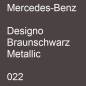 Preview: Mercedes-Benz, Designo Braunschwarz Metallic, 022.